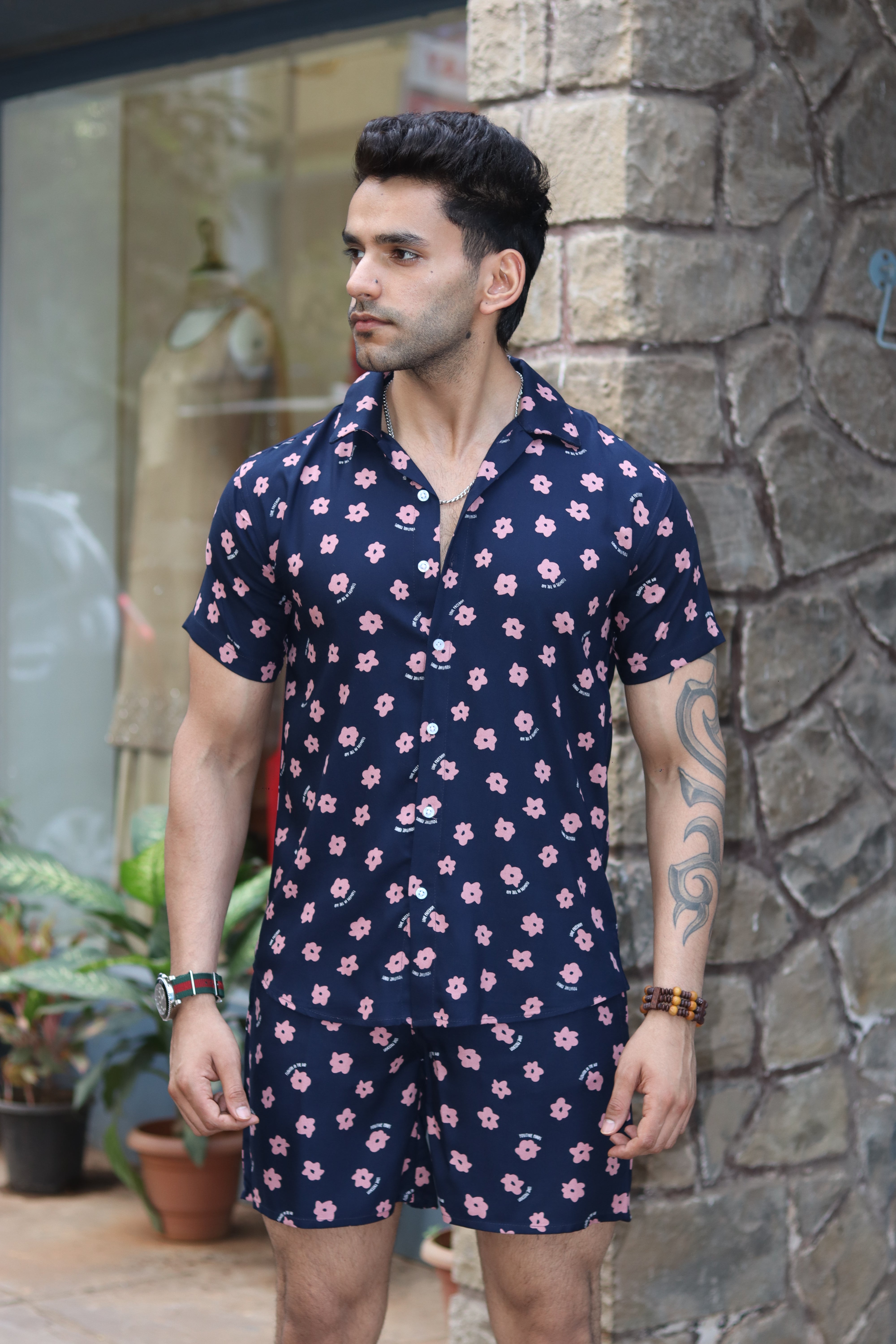 Pink Floral Navy Co-Ord