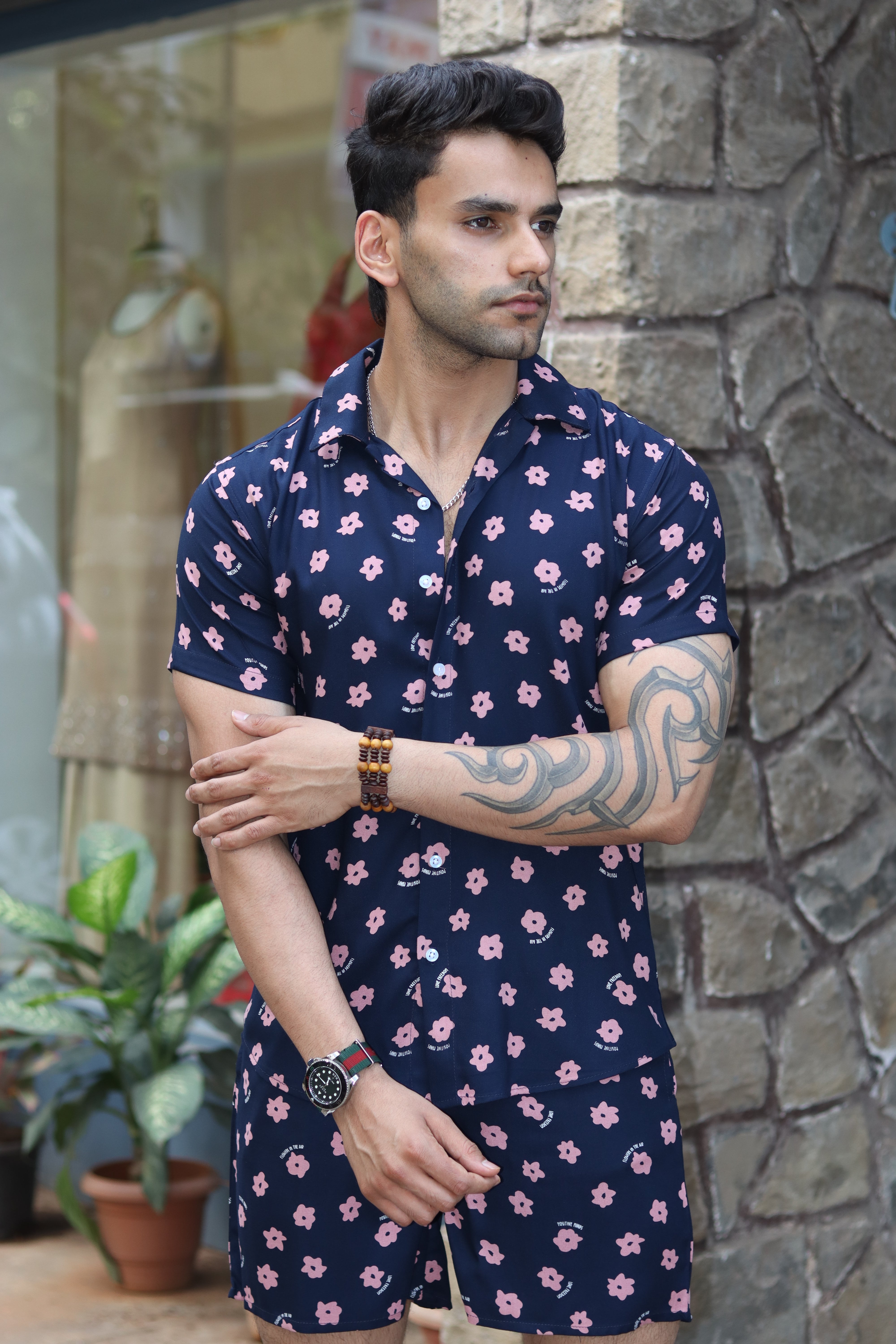 Pink Floral Navy Co-Ord