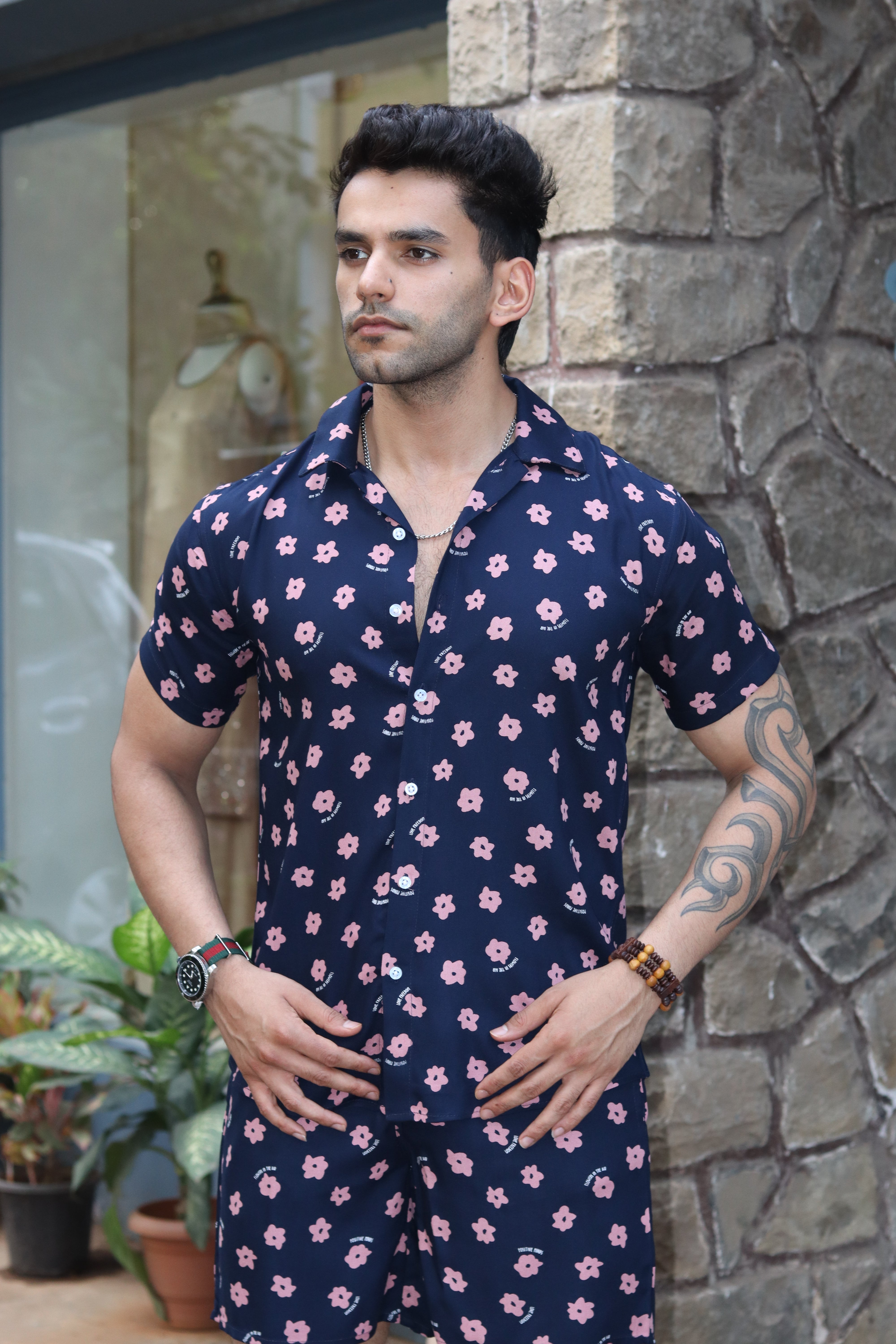 Pink Floral Navy Co-Ord