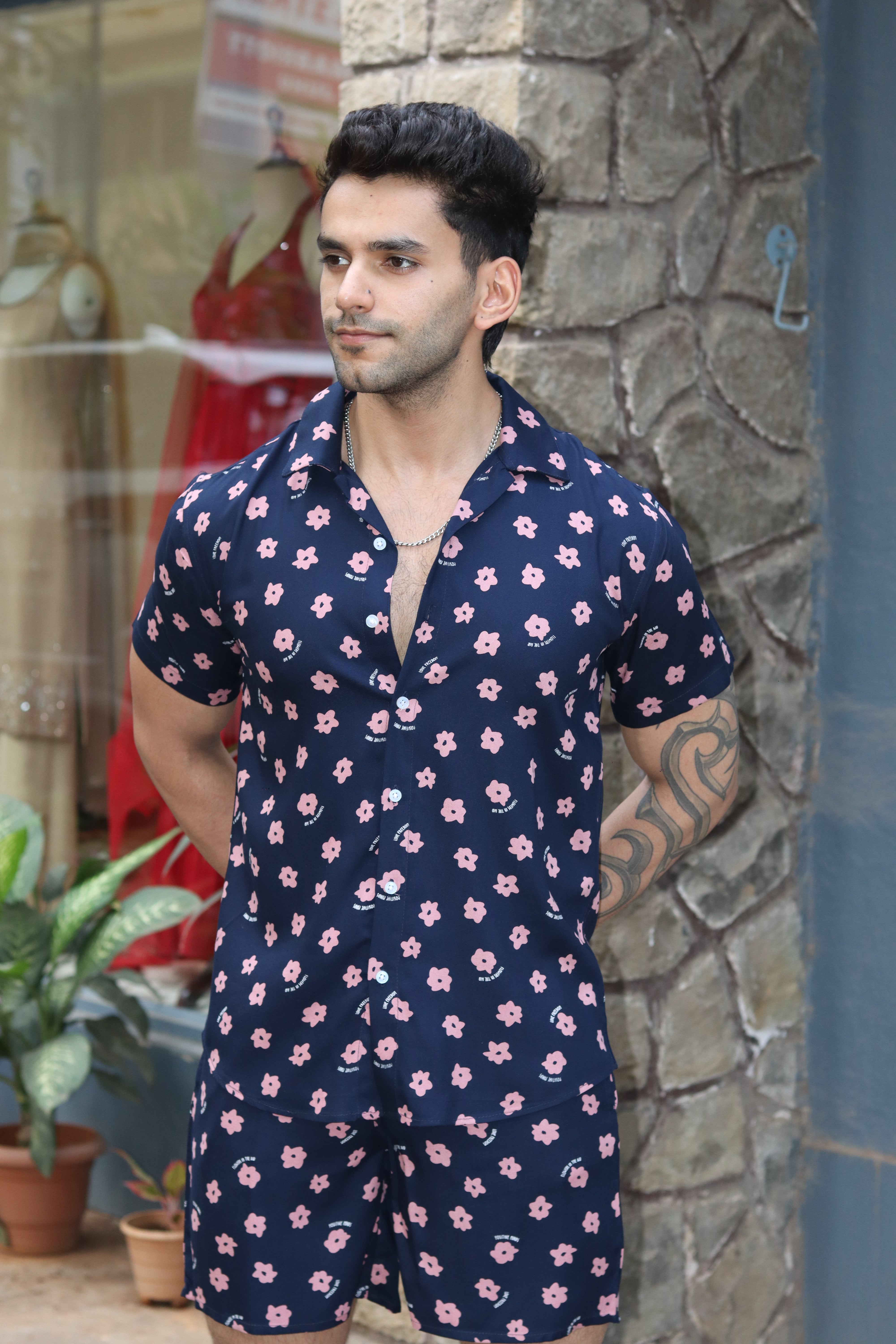 Pink Floral Navy Co-Ord