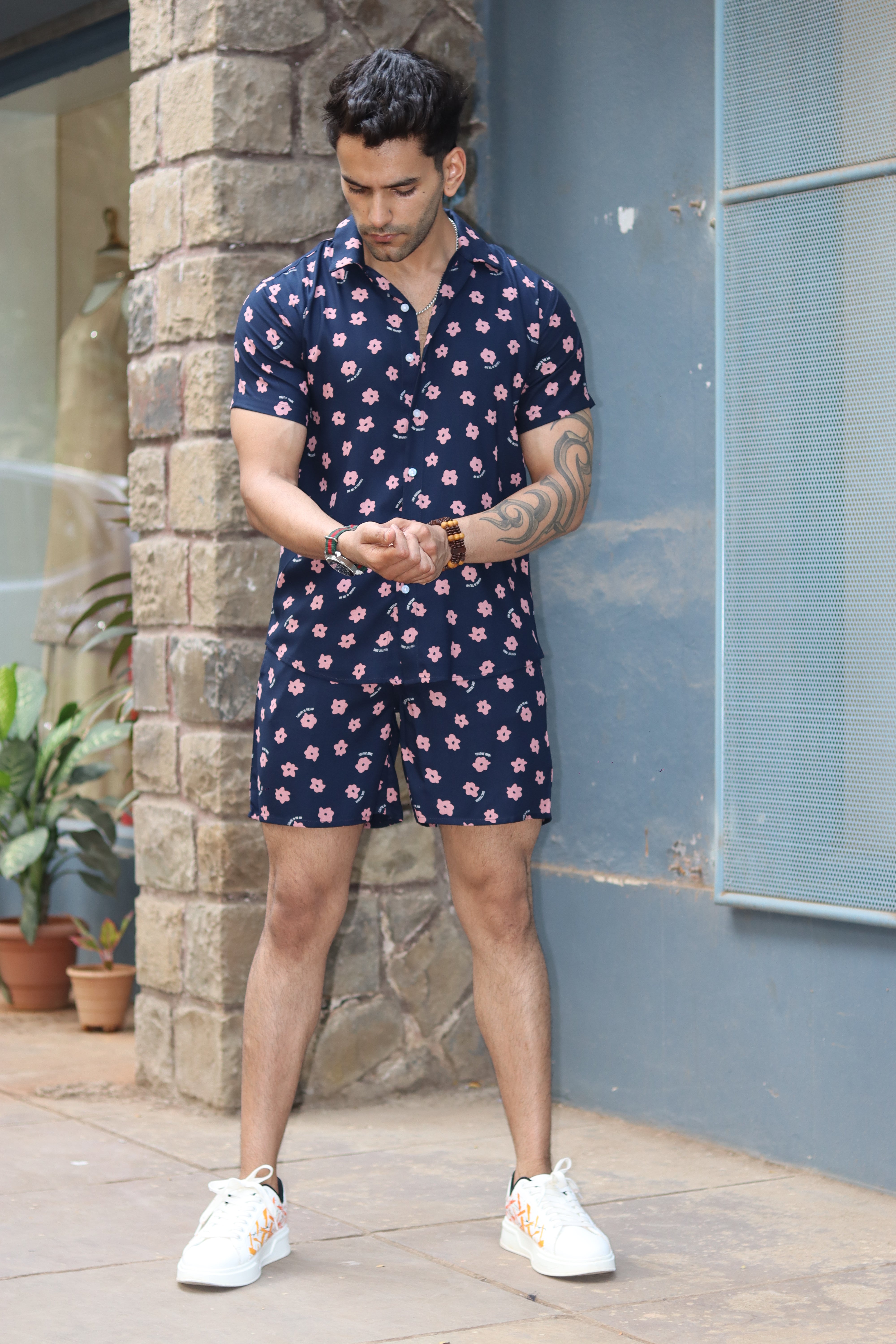 Pink Floral Navy Co-Ord