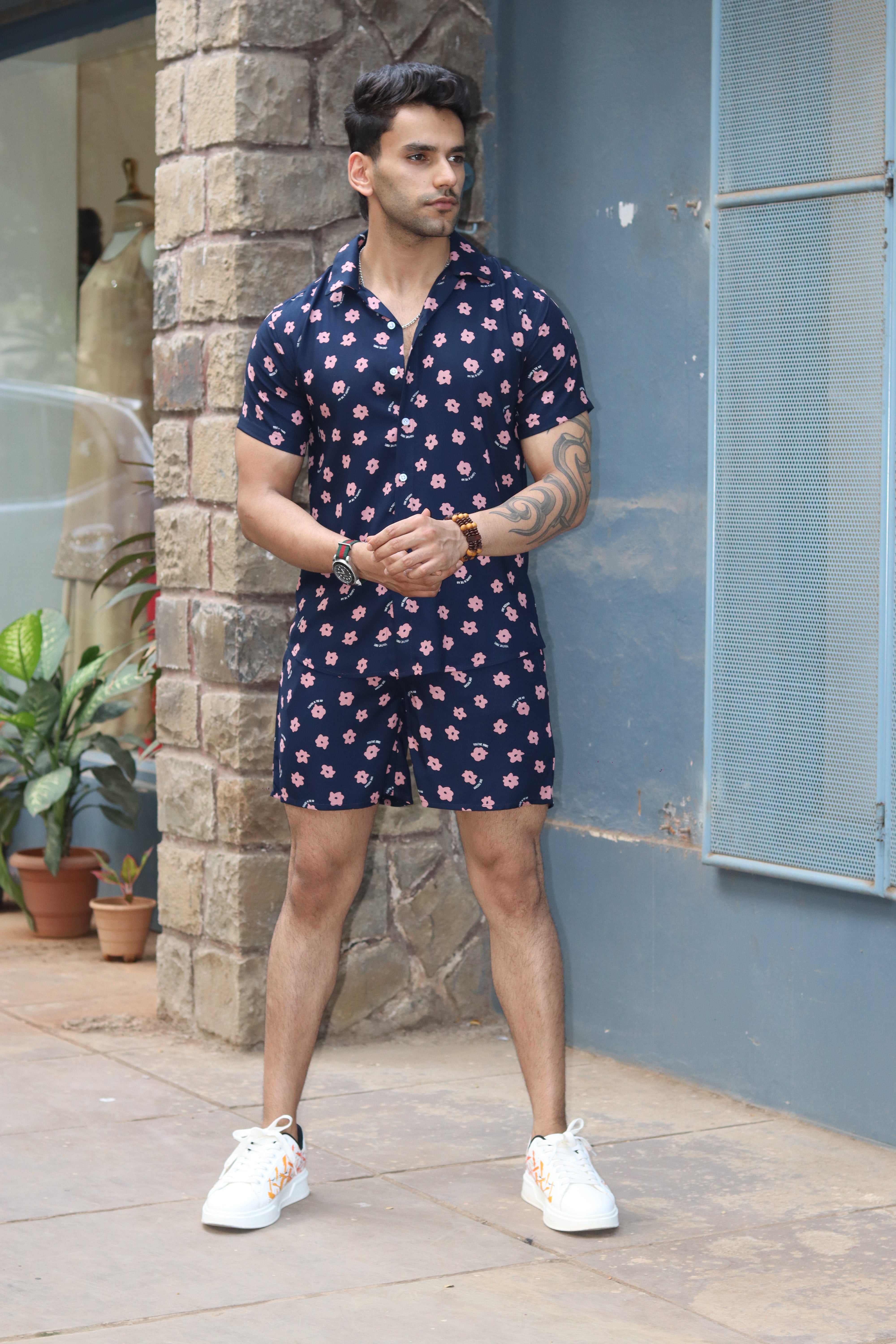 Pink Floral Navy Co-Ord