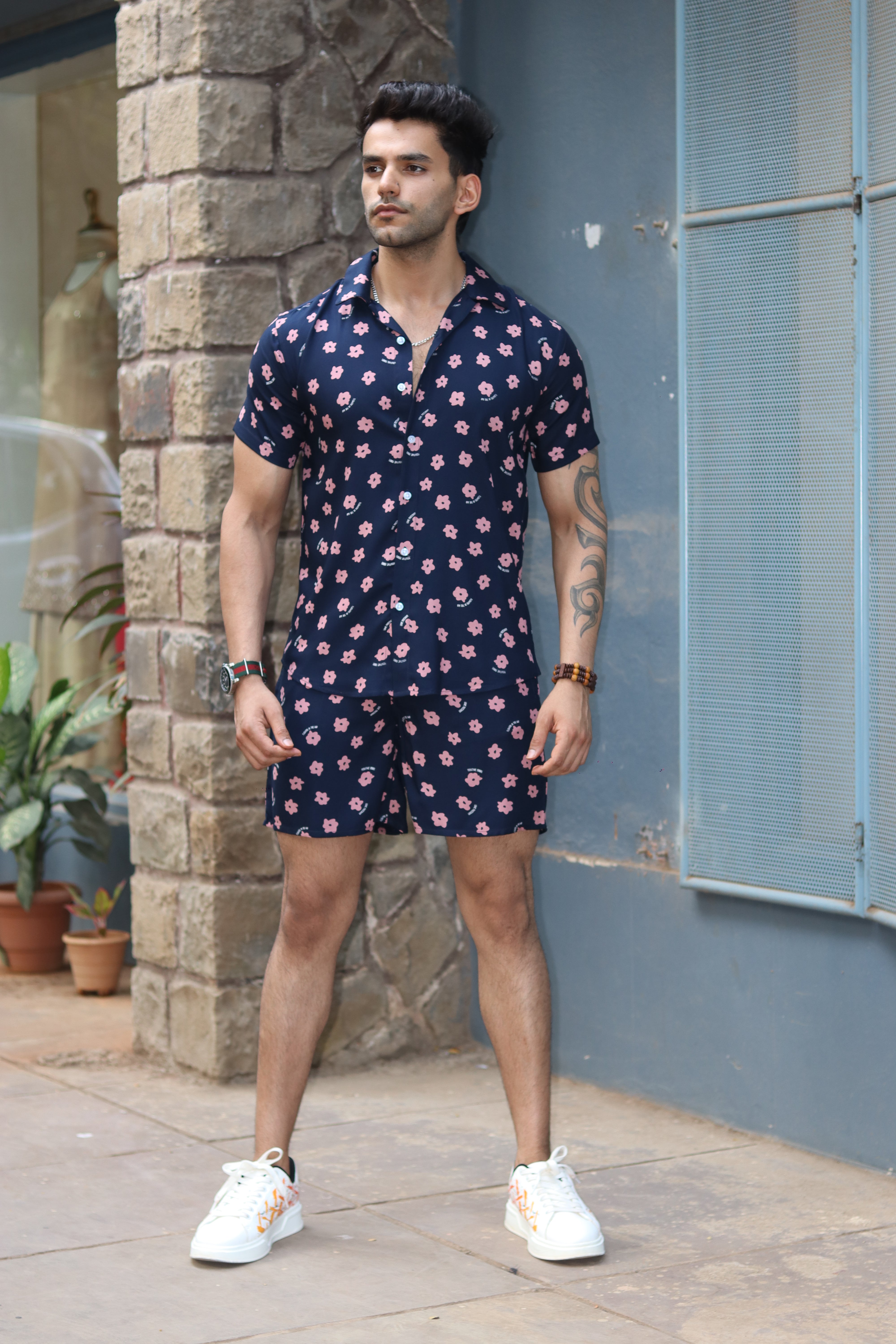 Pink Floral Navy Co-Ord