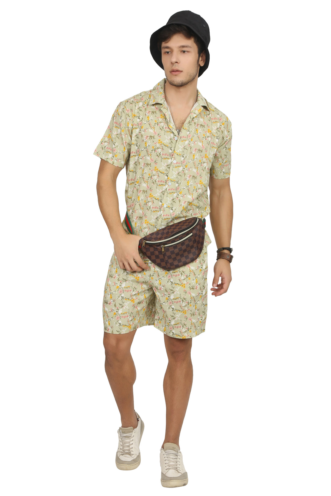 Lime Floral Rayon Co-Ord