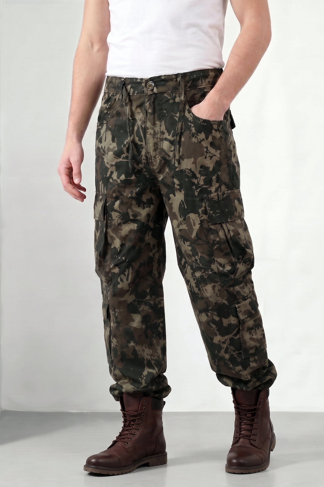 Green Men’s 8 Pocket Cargo Pants