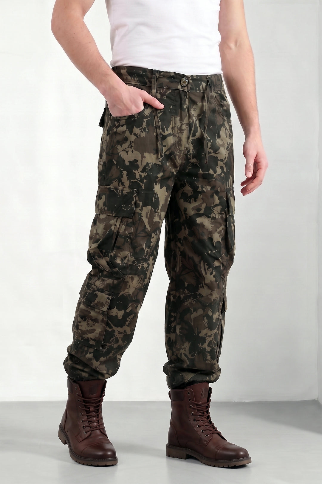 Green Men’s 8 Pocket Cargo Pants