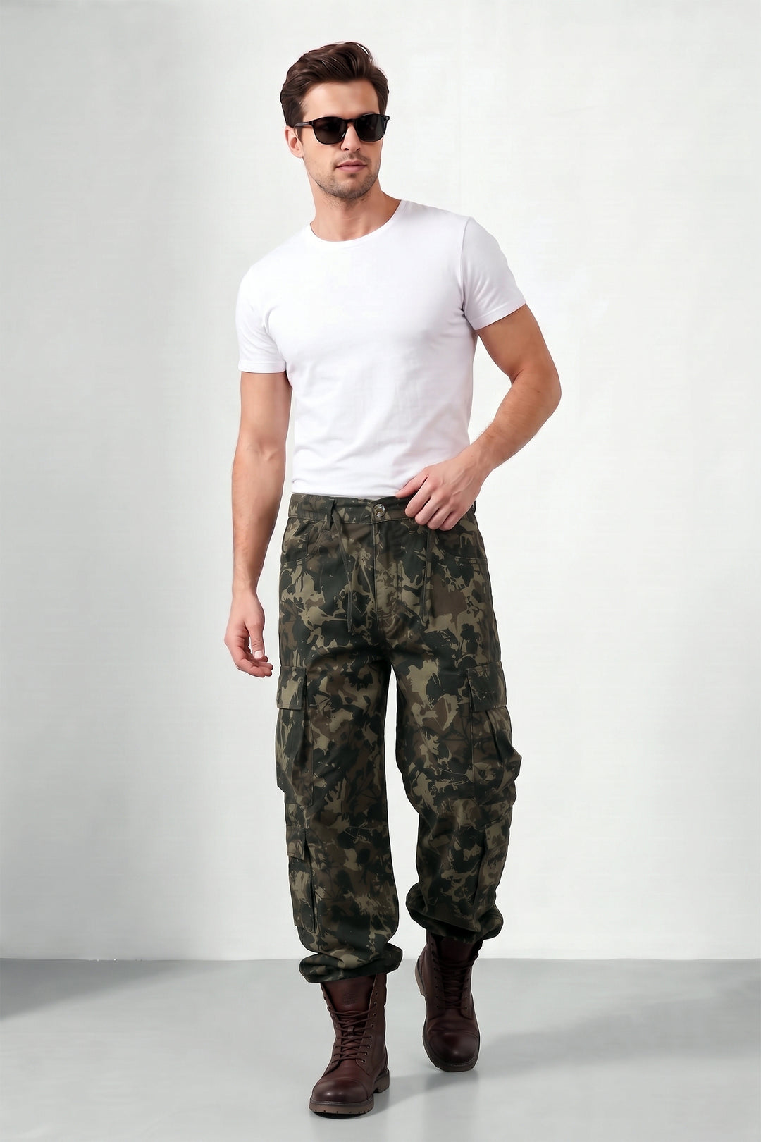 Green Men’s 8 Pocket Cargo Pants