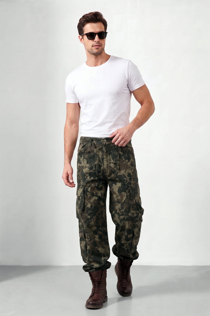 Green Men’s 8 Pocket Cargo Pants
