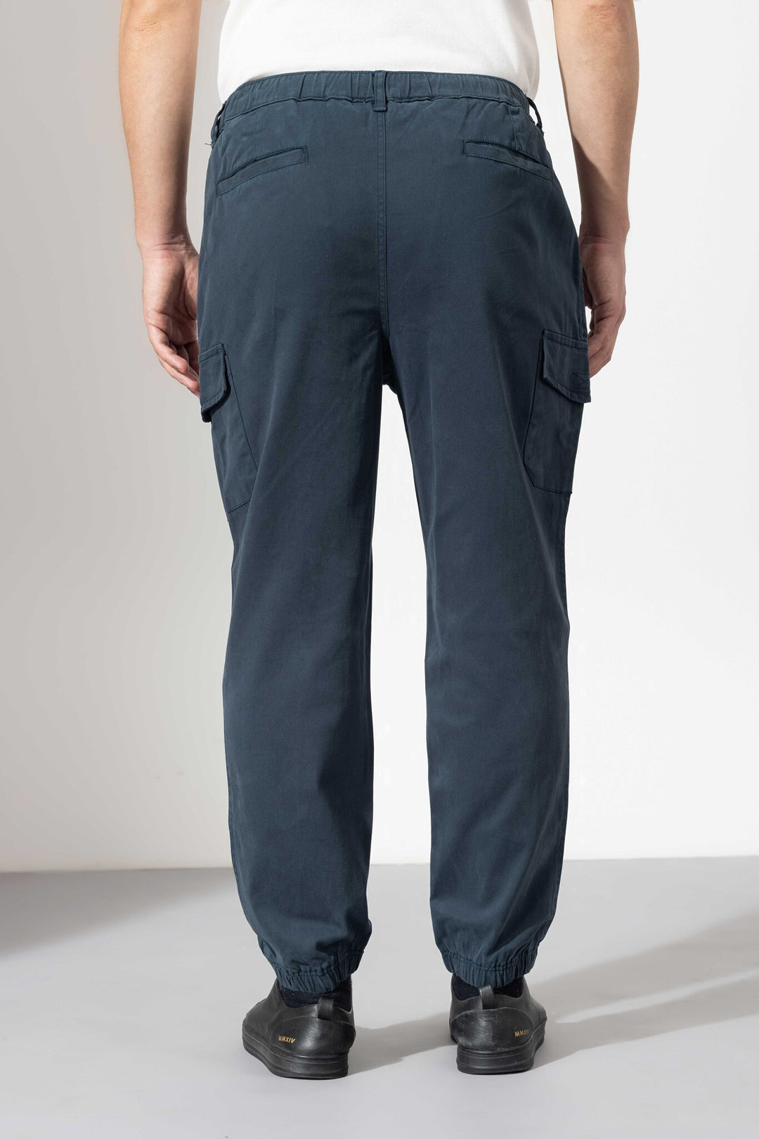 Dark Navy Ankle Cotton Cargo Pant