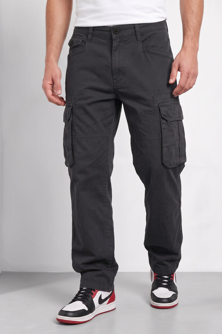 Black Mens 6 Pocket Cargo Pants