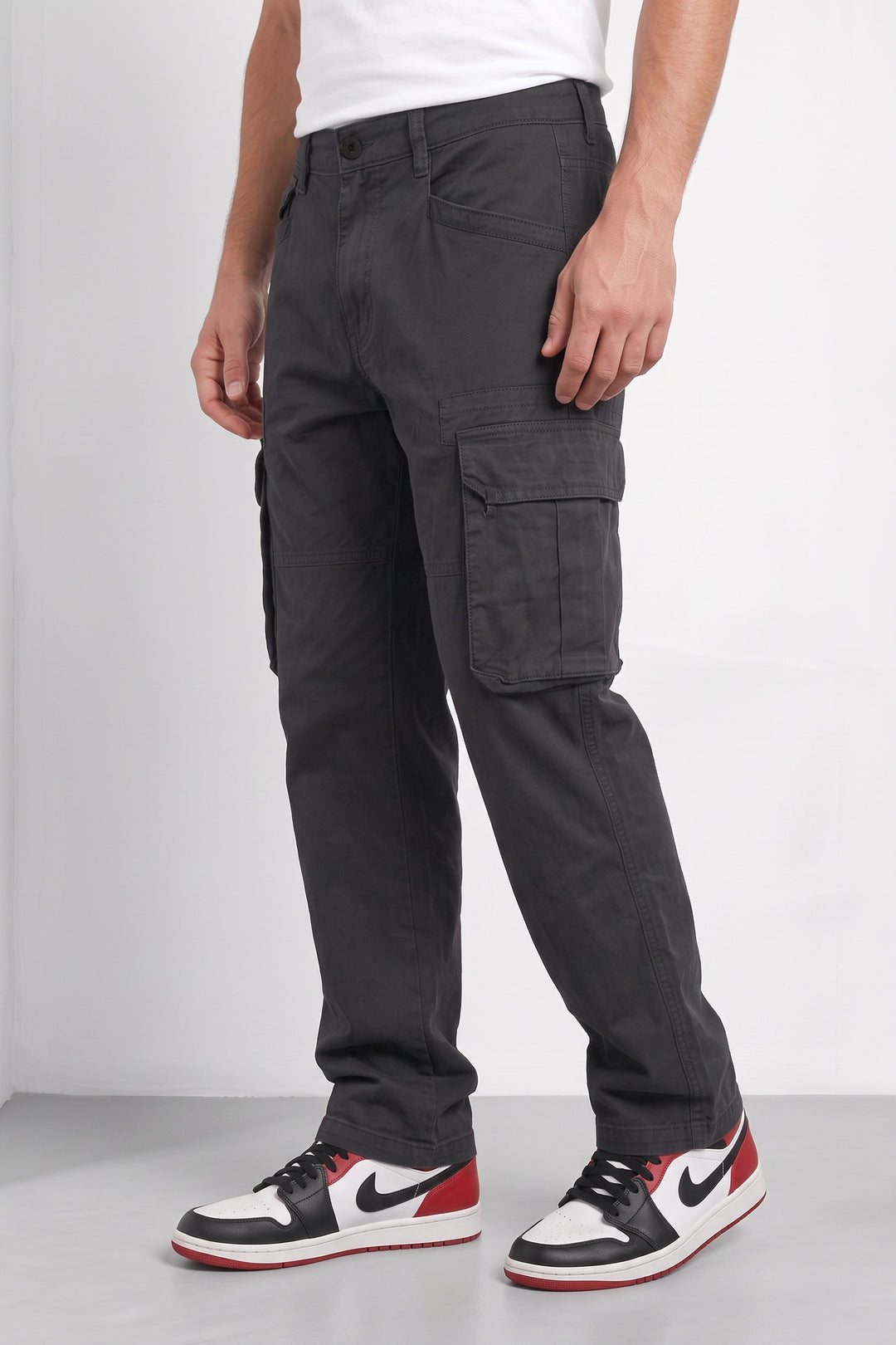 Black Mens 6 Pocket Cargo Pants