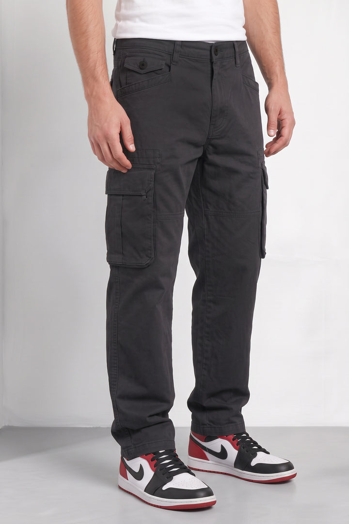 Black Mens 6 Pocket Cargo Pants