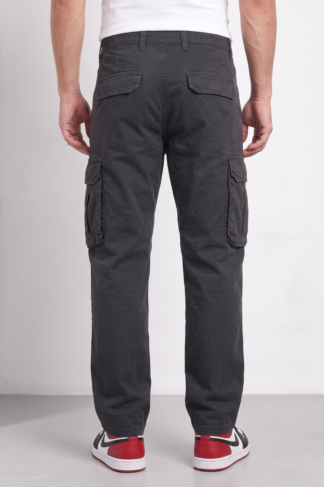 Black Mens 6 Pocket Cargo Pants