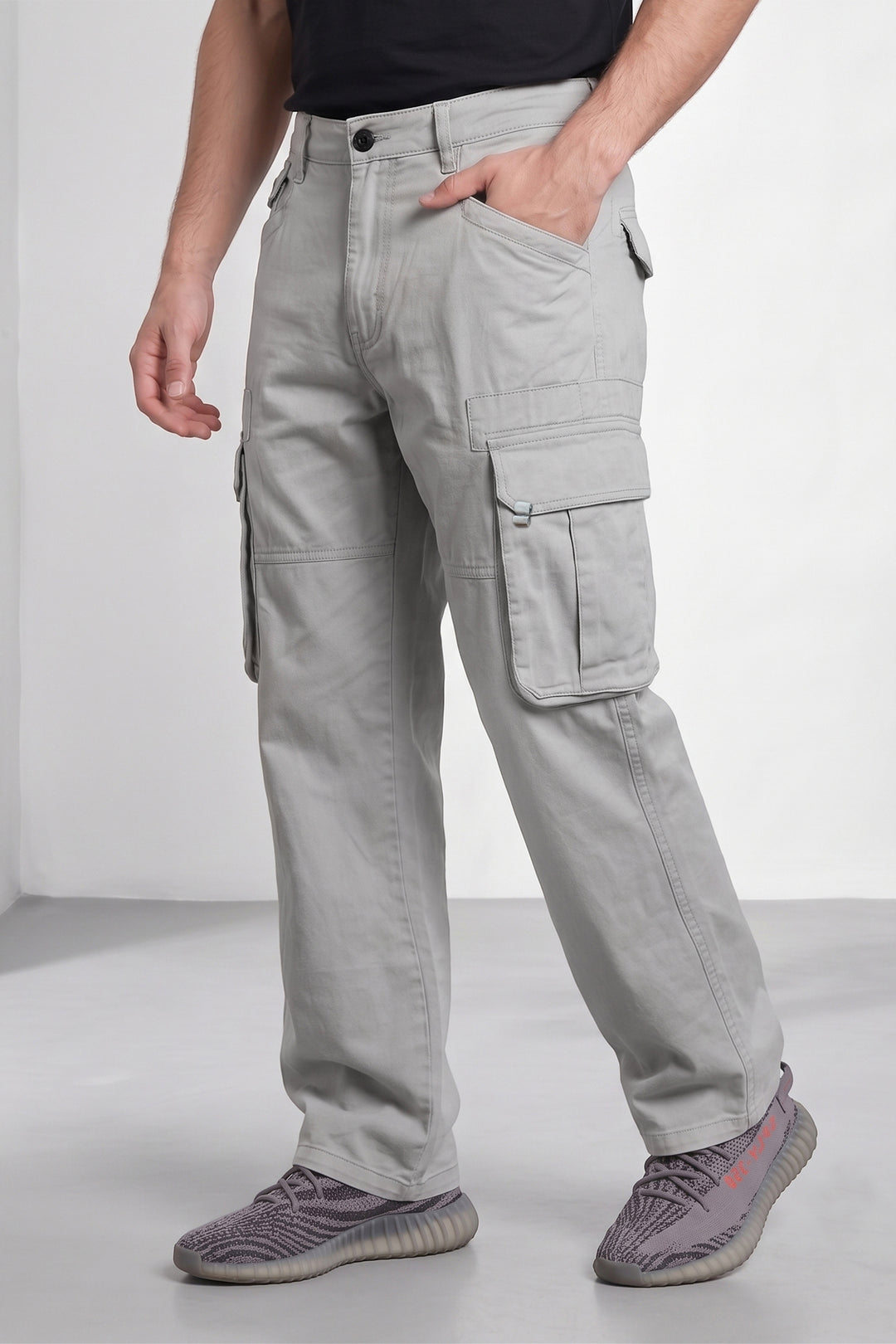 Light Green Mens 6 Pocket Cargo Pants