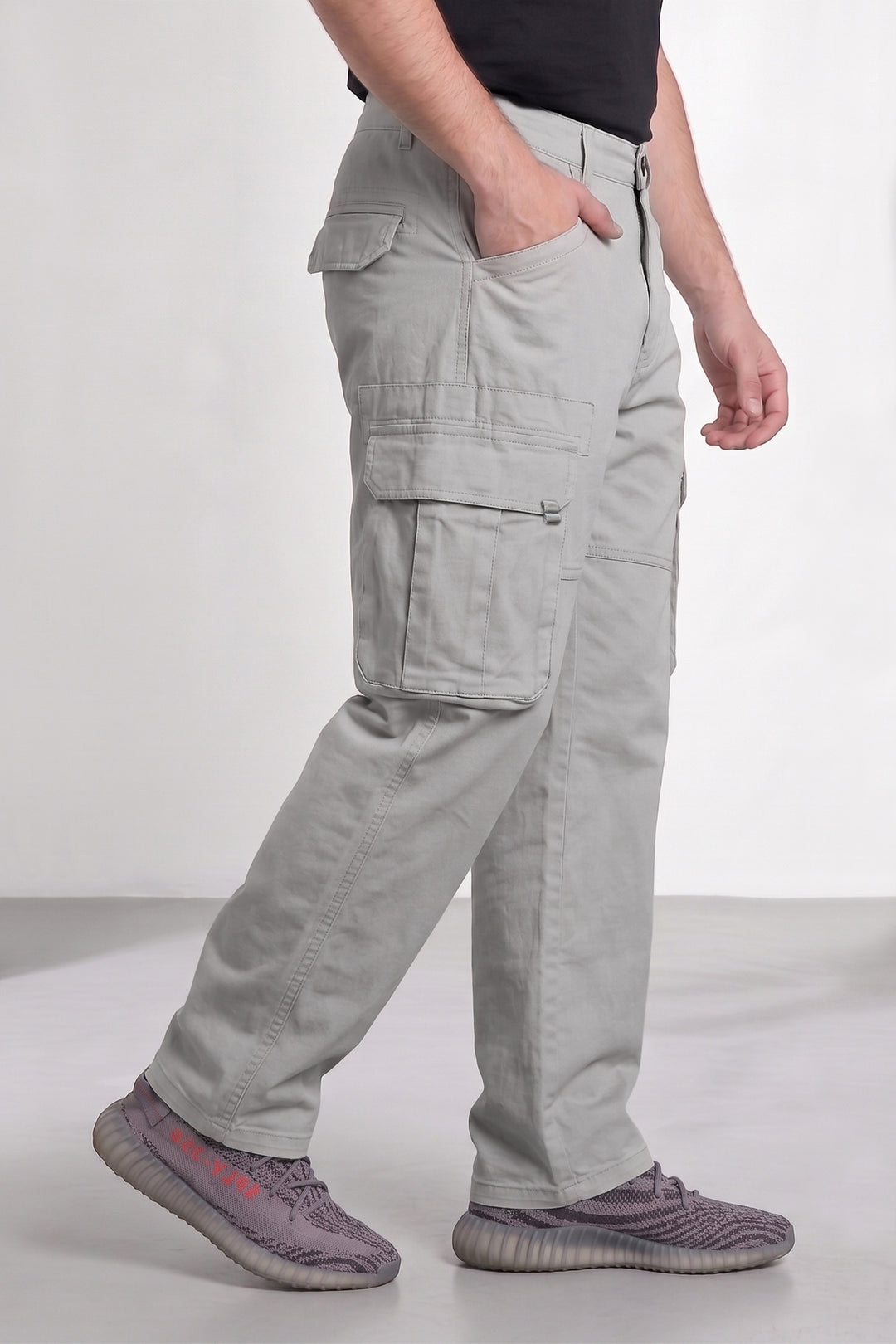 Light Green Mens 6 Pocket Cargo Pants