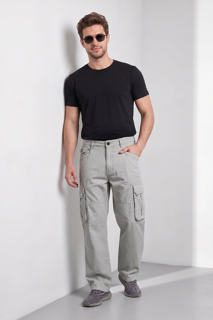 Light Green Mens 6 Pocket Cargo Pants