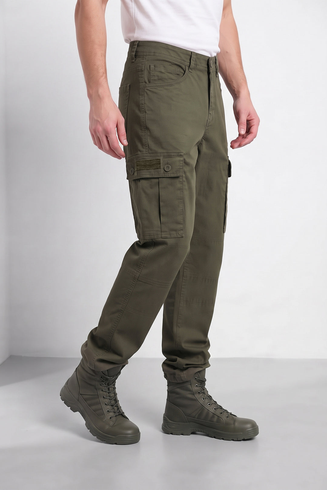 Olive Mens 6 Pocket Cargo Pants