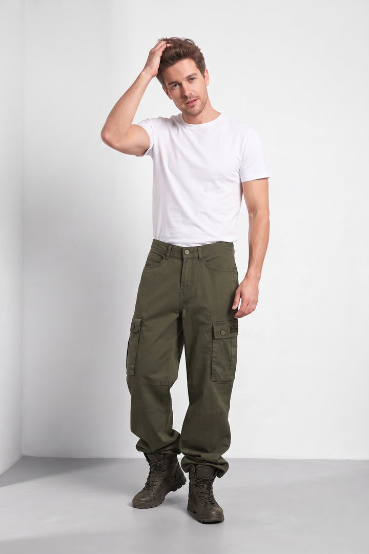 Olive Mens 6 Pocket Cargo Pants