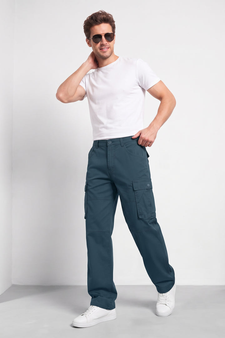 Steel Grey Mens 6 Pocket Cargo Pants