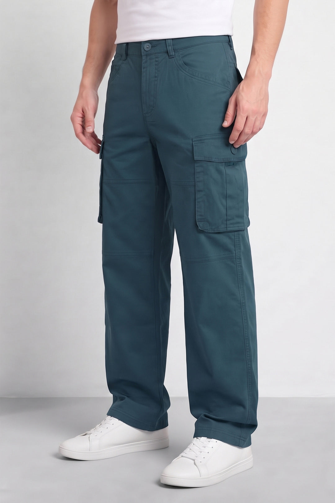 Steel Grey Mens 6 Pocket Cargo Pants