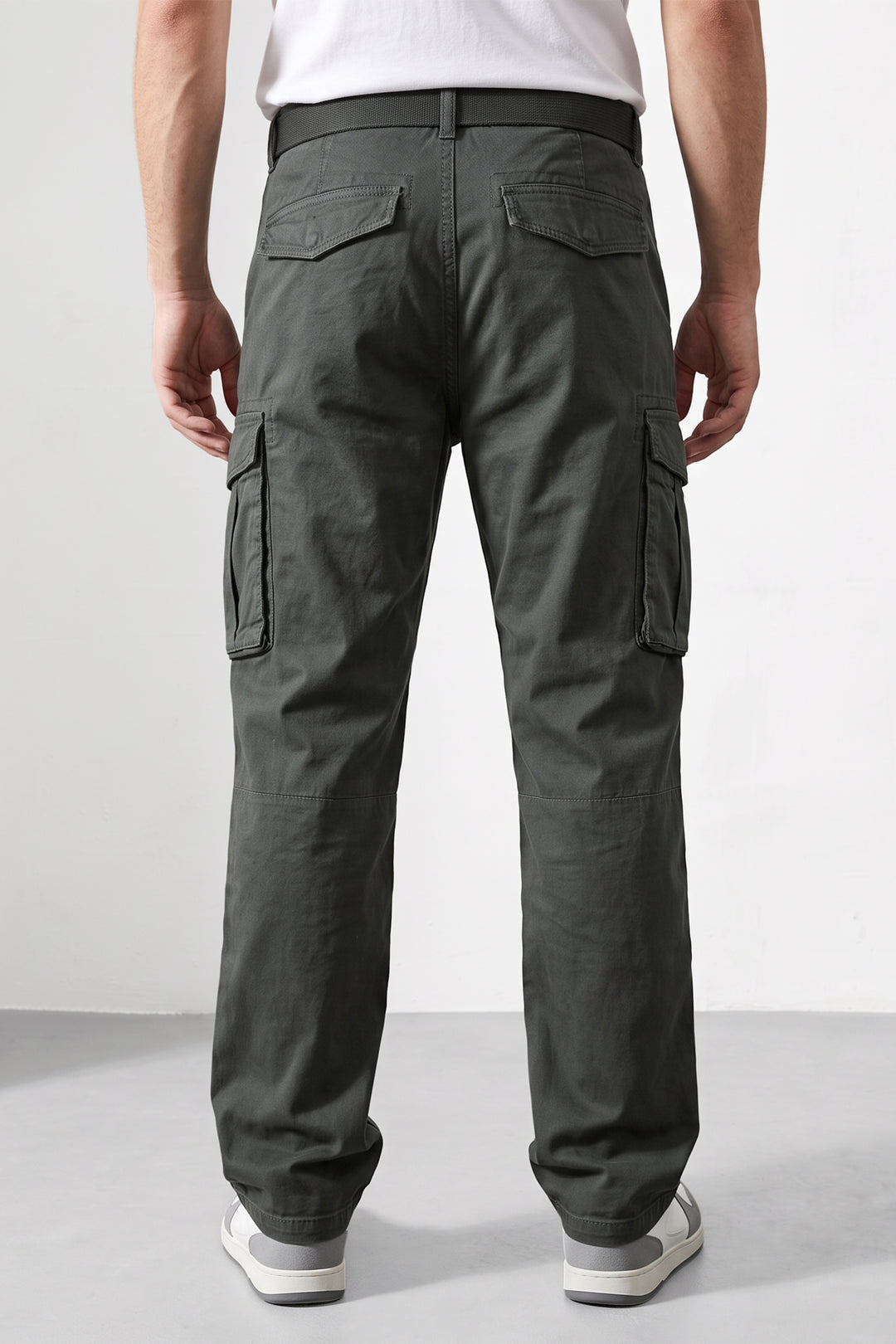 Grey Mens 6 Pocket Cargo Pants