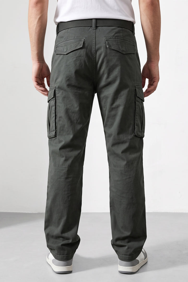 Grey Mens 6 Pocket Cargo Pants