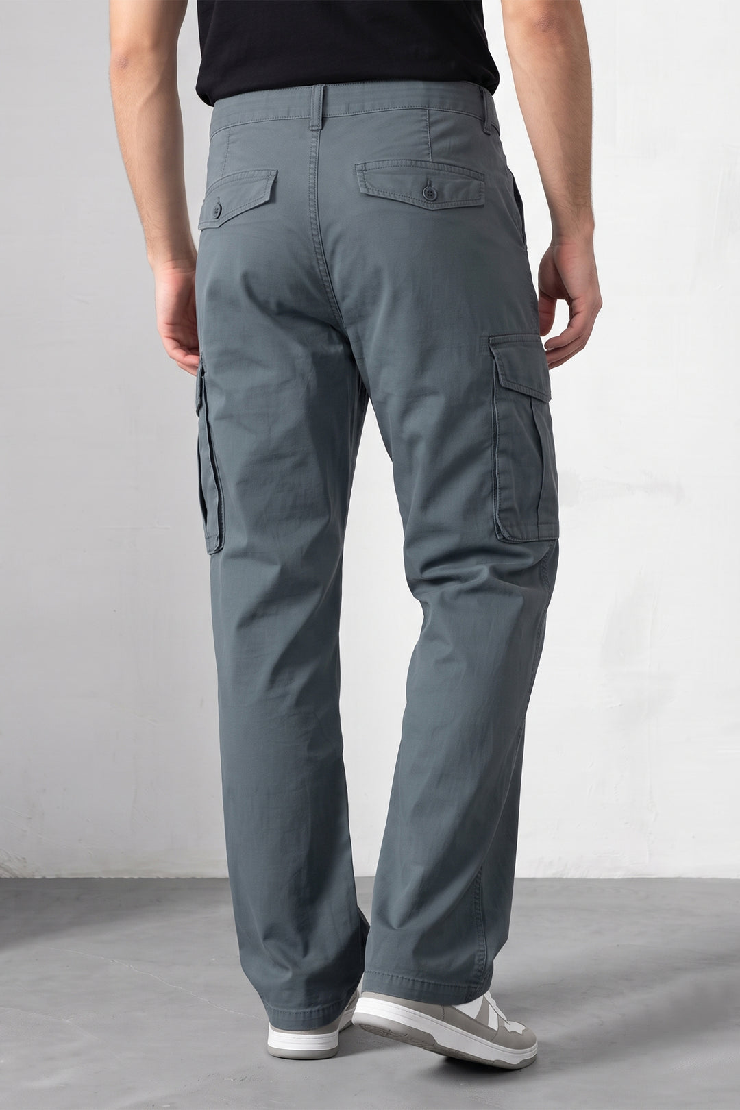 Steel Grey Mens 6 Pocket Cargo Pants