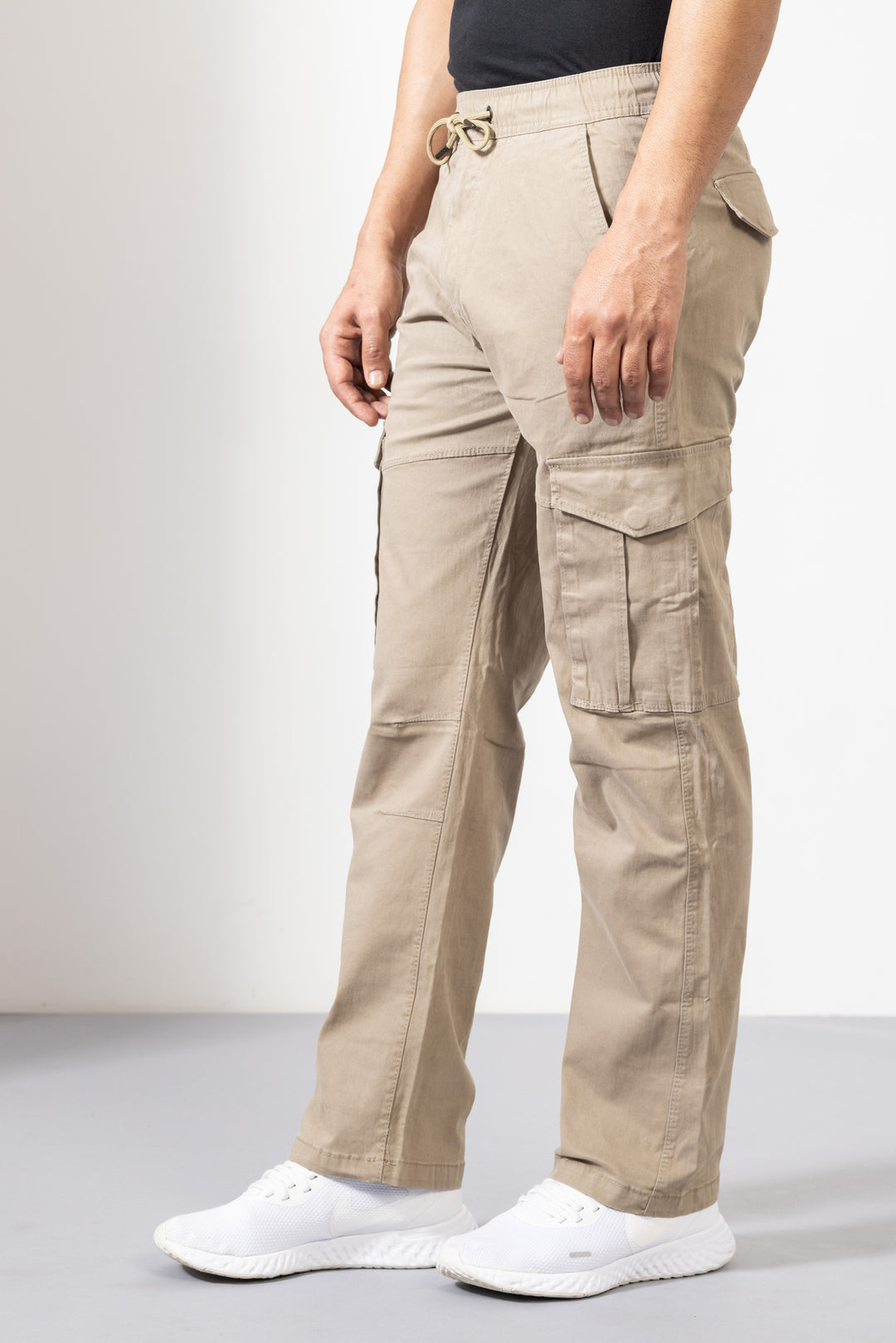Cream Cargo Cotton Pant
