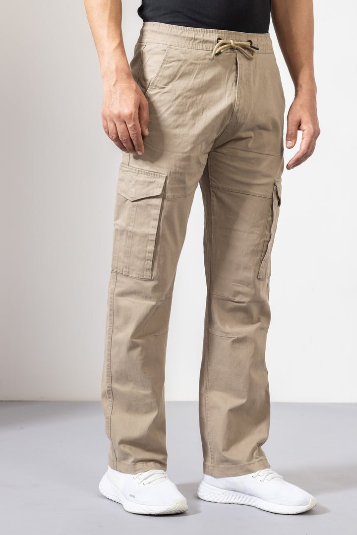 Cream Cargo Cotton Pant