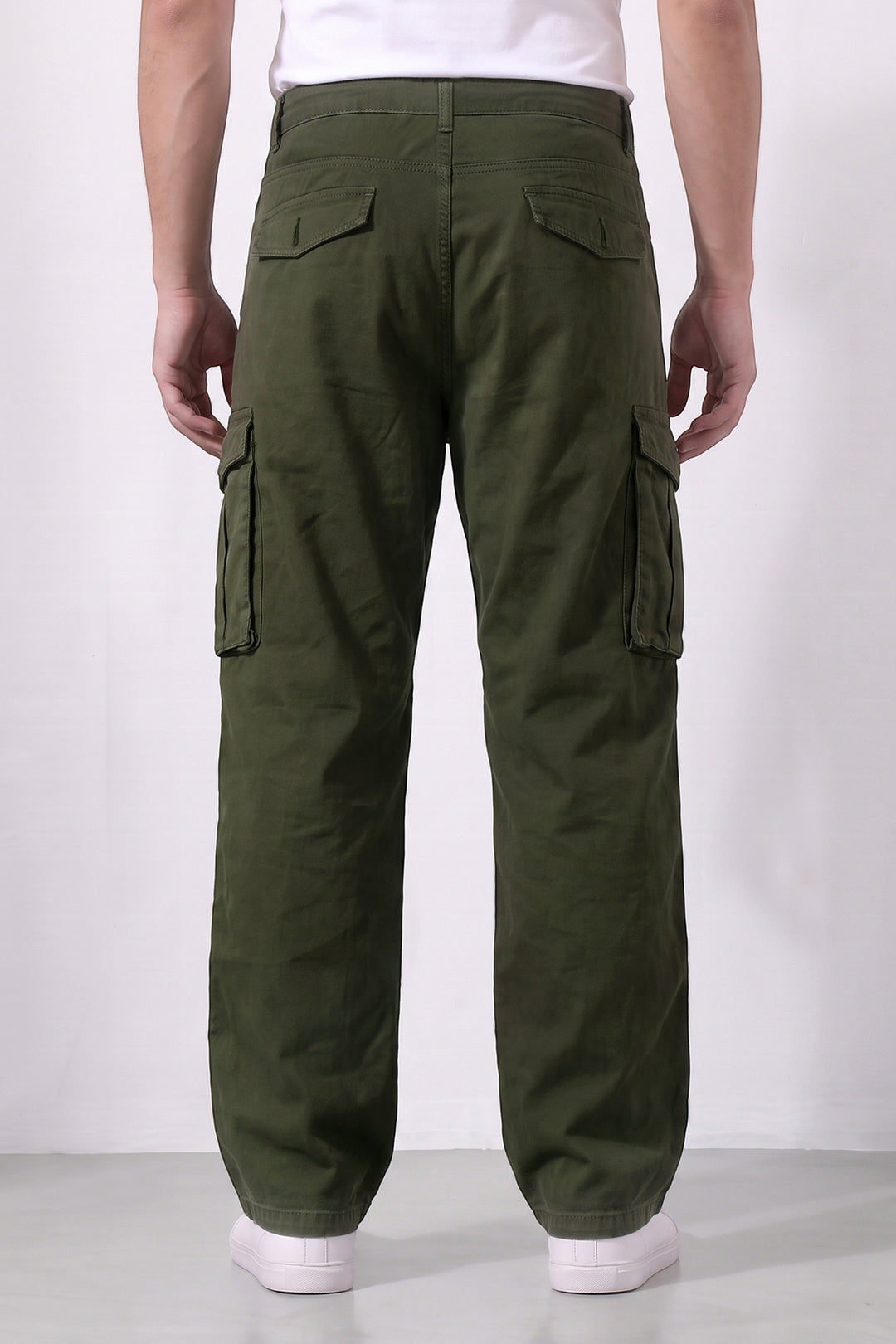 Dark Green Mens 6 Pocket Cargo Pants