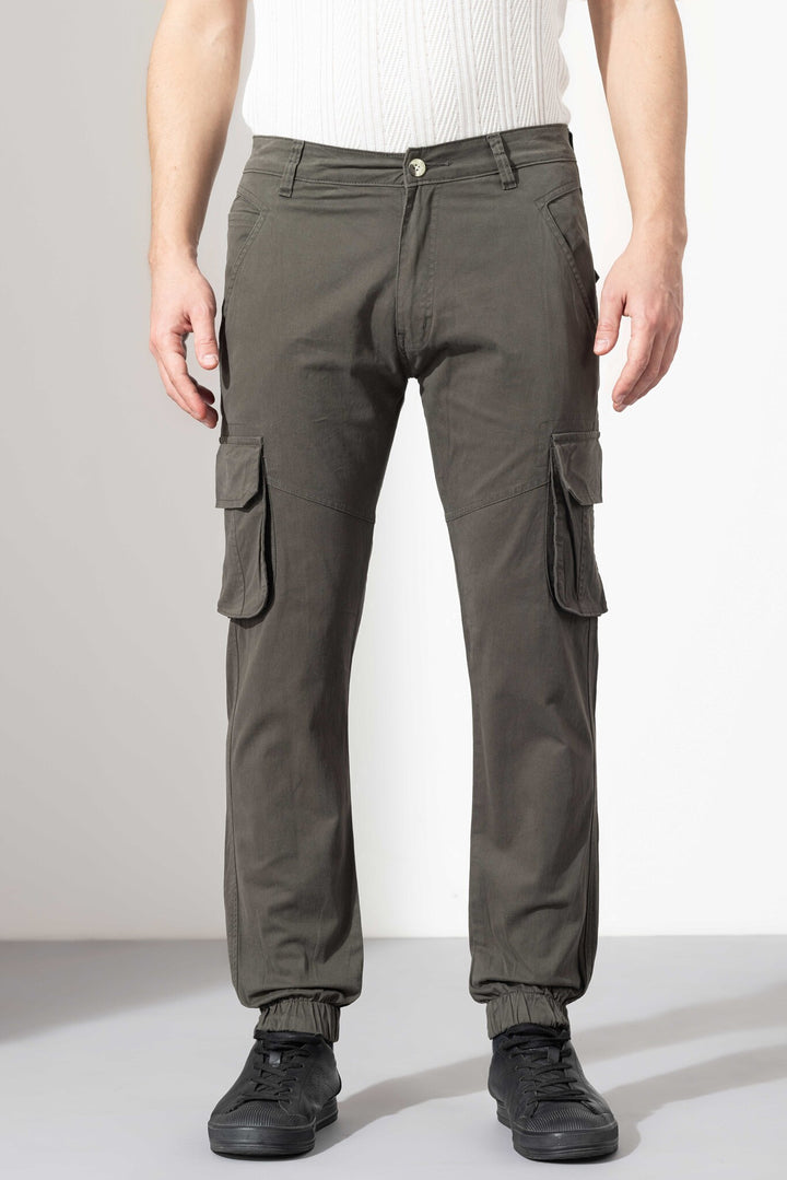 Dark Grey Multi Cotton Cargo Pant