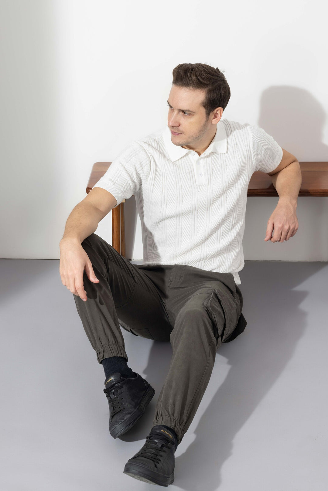 Dark Grey Multi Cotton Cargo Pant