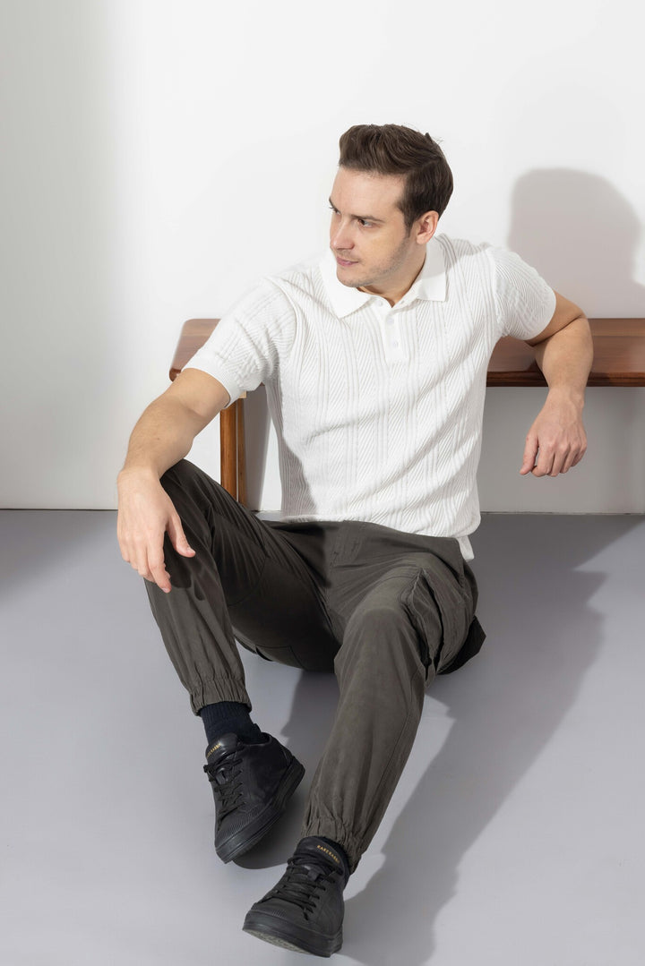 Dark Grey Multi Cotton Cargo Pant