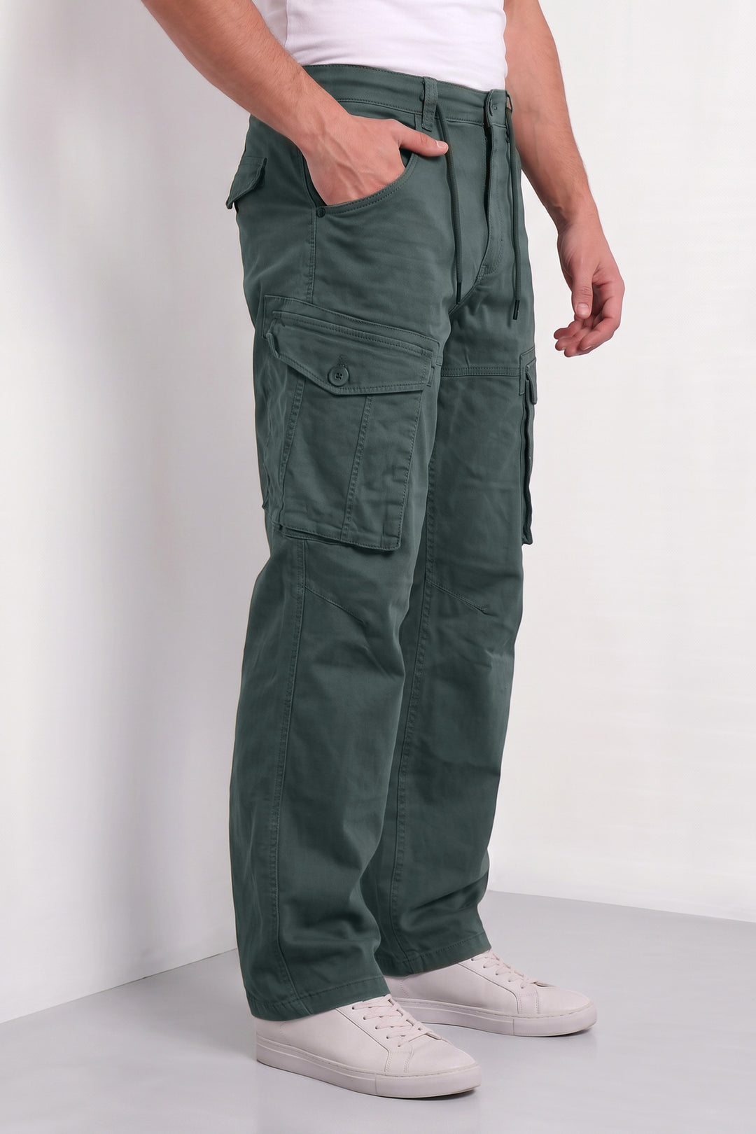 Olive Mens 6 Pocket Cargo Pants