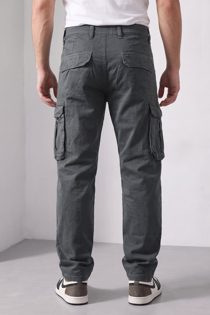 Steel Grey Mens 6 Pocket Cargo Pants