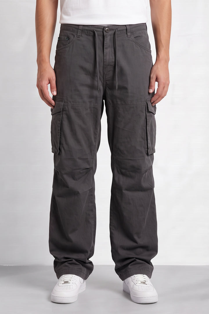 Steel Grey Mens 6 Pocket Cargo Pants