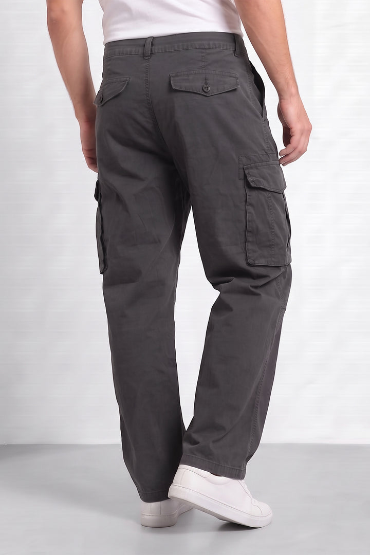 Steel Grey Mens 6 Pocket Cargo Pants
