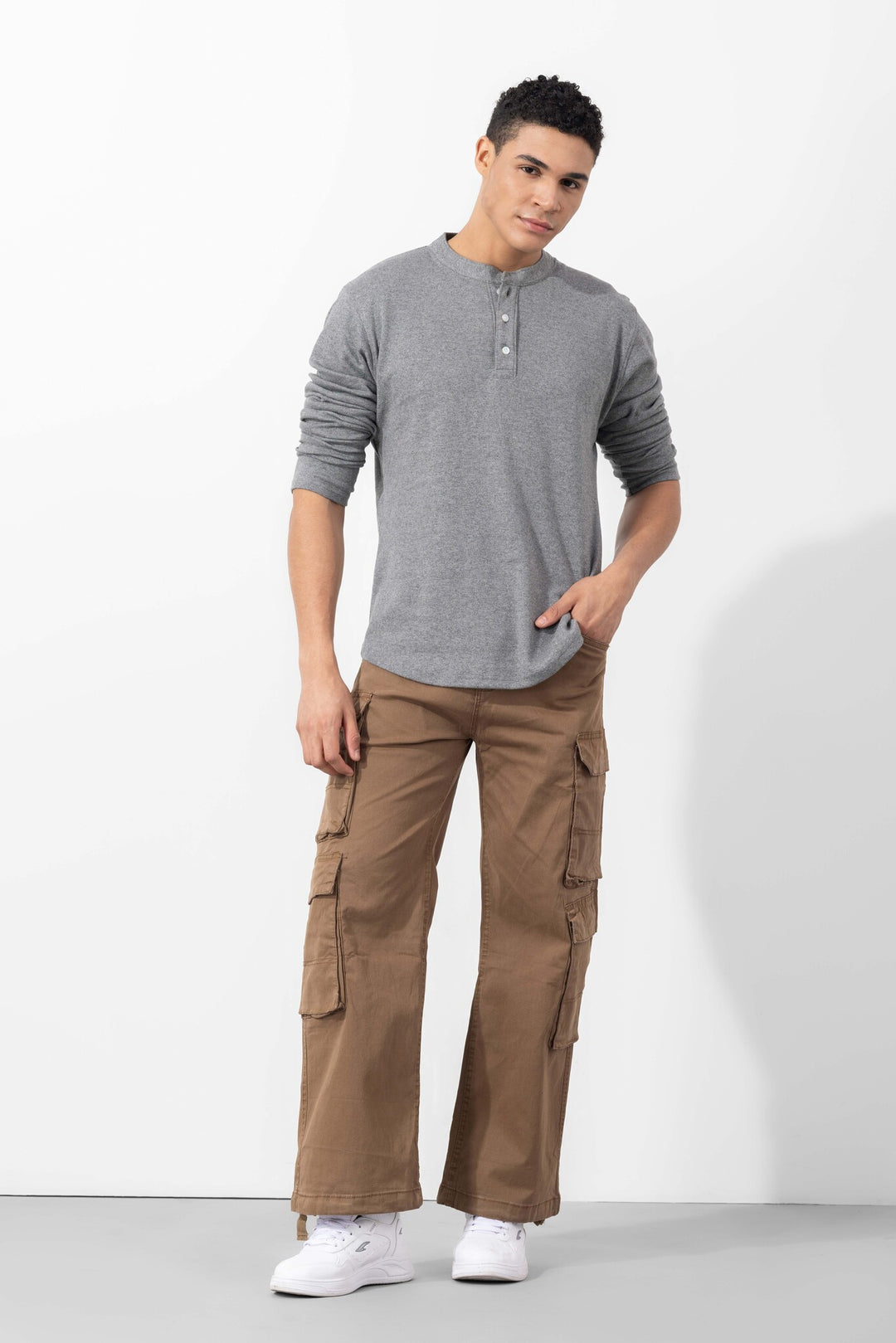 Light Brown Multi Pocket Cargo Pant