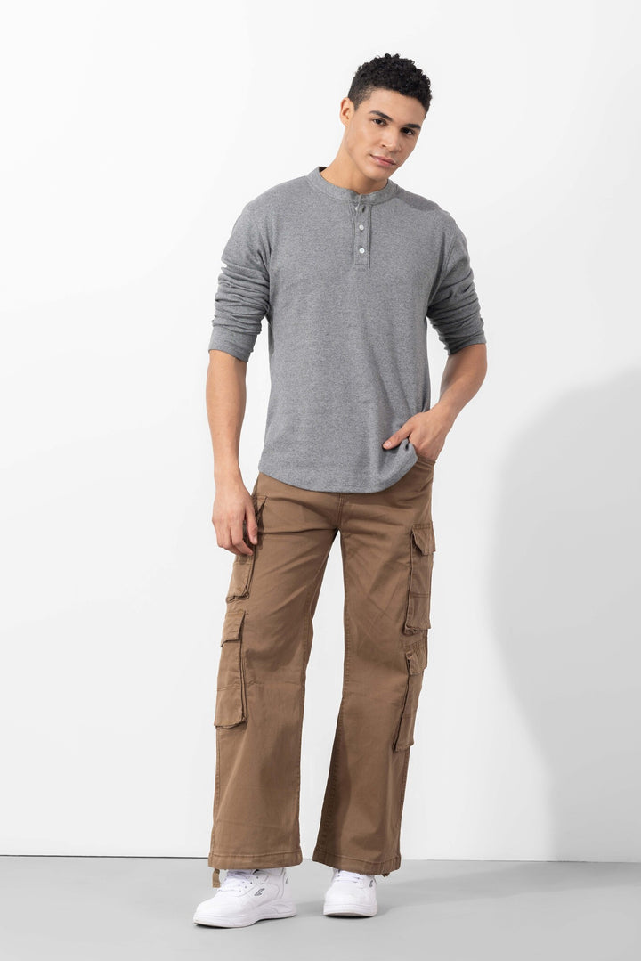 Light Brown Multi Pocket Cargo Pant