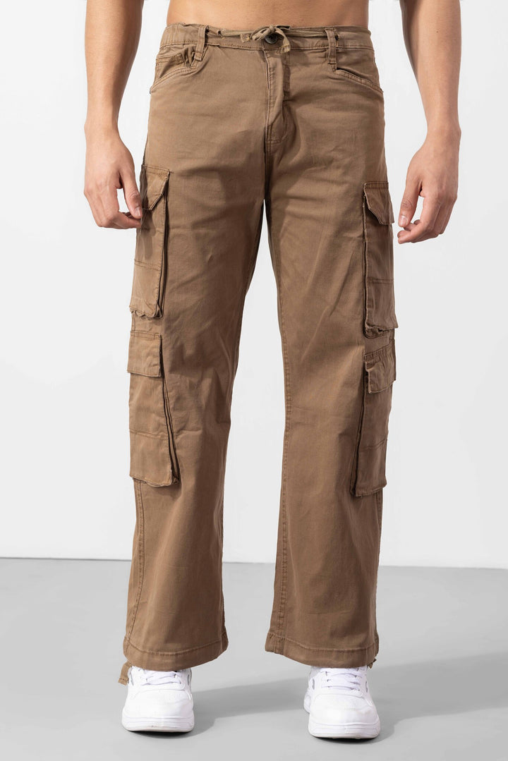 Light Brown Multi Pocket Cargo Pant