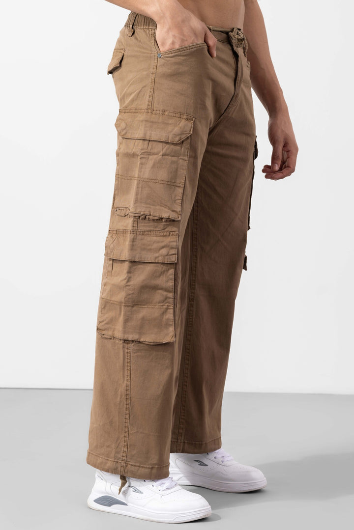 Light Brown Multi Pocket Cargo Pant