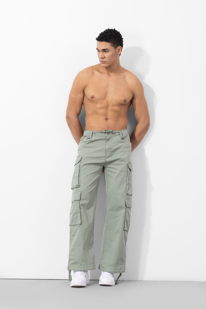 Pista Green Multi Pocket Cargo Pants