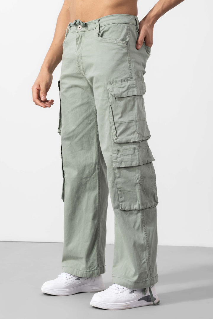 Pista Green Multi Pocket Cargo Pants