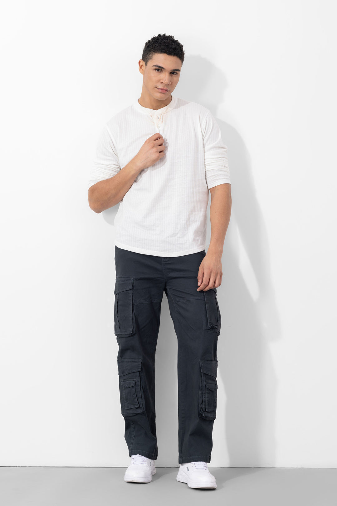 Dark Navy Multi Pocket Cargo Pants