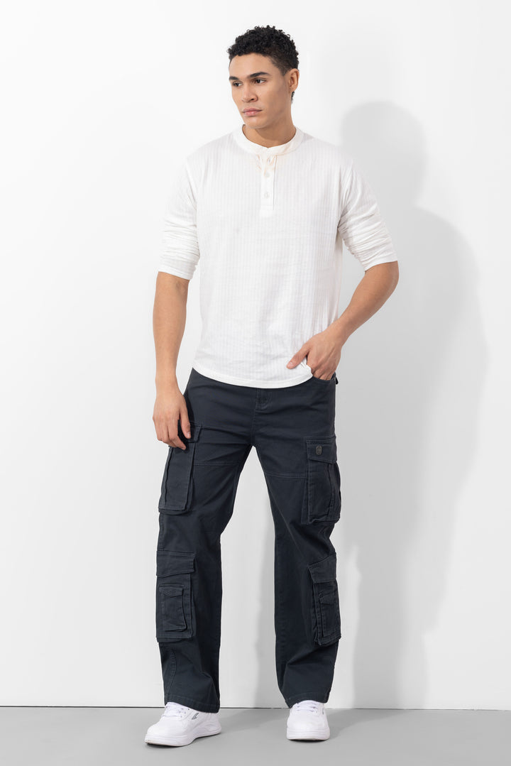 Dark Navy Multi Pocket Cargo Pants