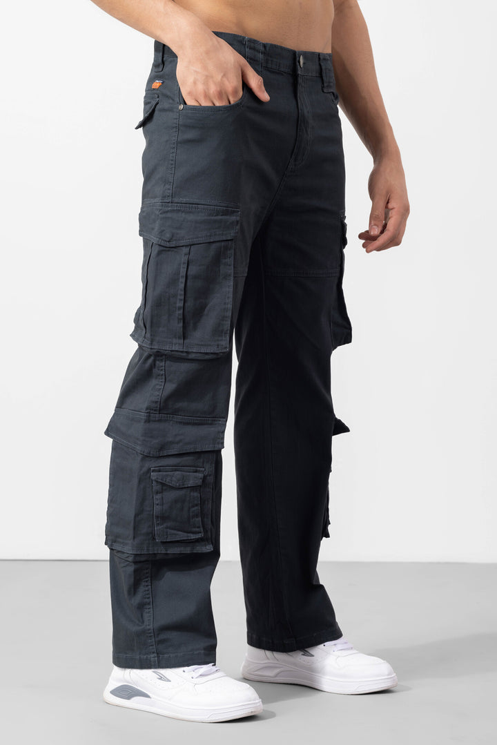 Dark Navy Multi Pocket Cargo Pants