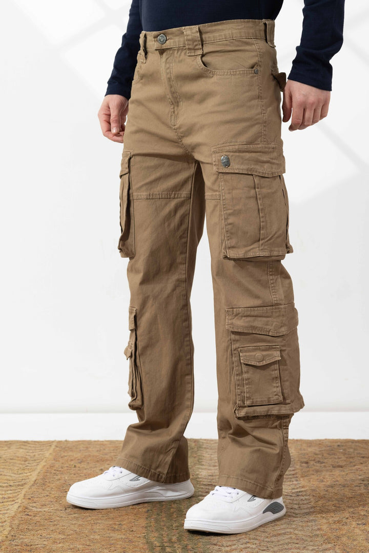 Brown Men Cargo Pants
