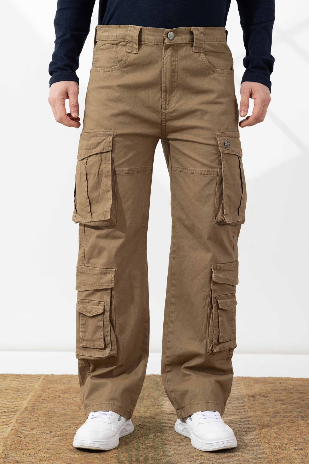 Brown Men Cargo Pants