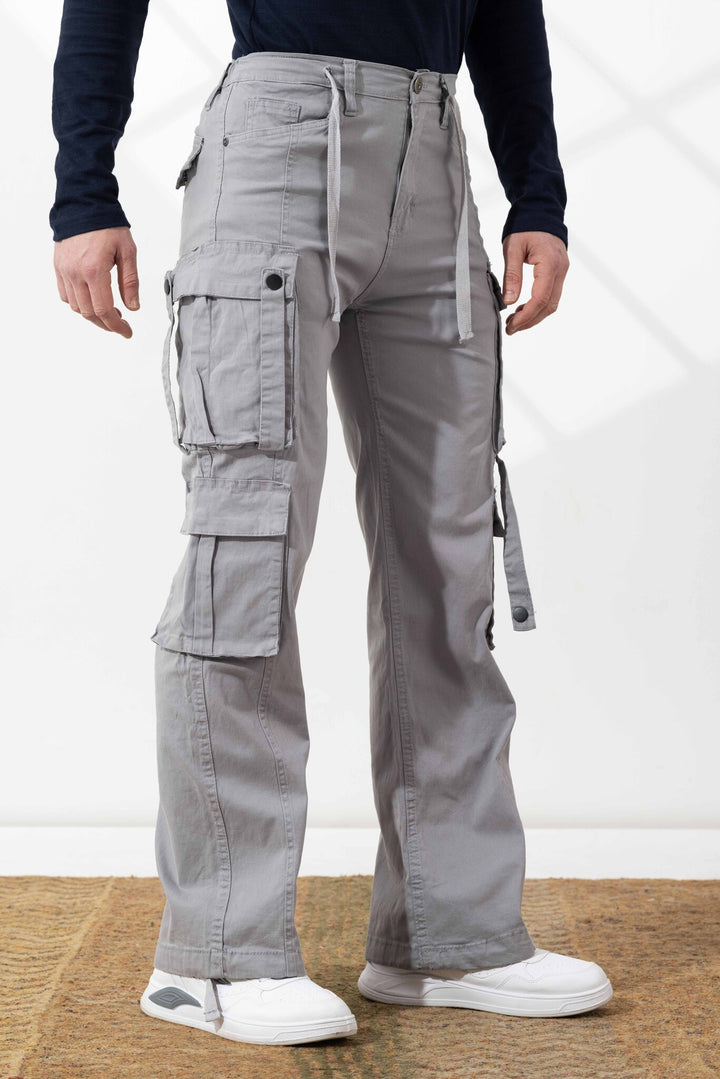 Light Grey Men Cargo Pants