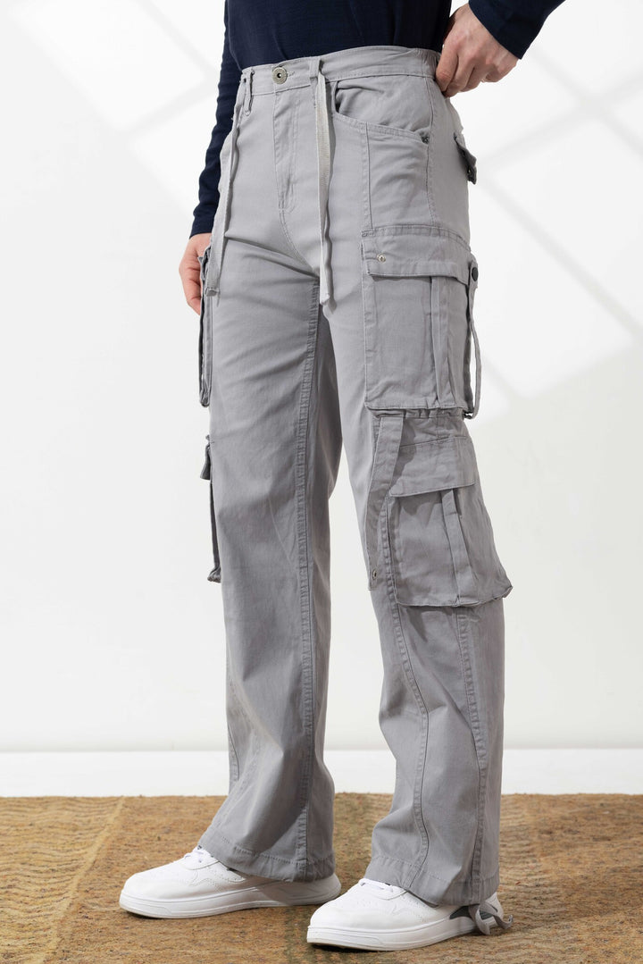 Light Grey Men Cargo Pants